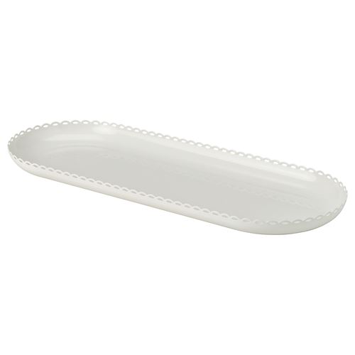 IKEA - TURTURDUVA, candle dish, off white, 45x17 cm