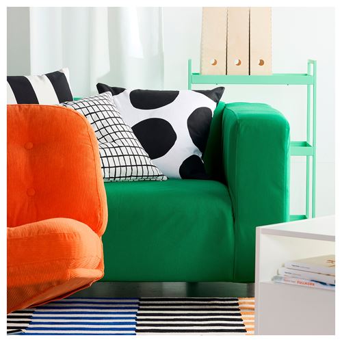 IKEA - BLAMUNKAR, kırlent kılıfı, beyaz-siyah, 50x50 cm