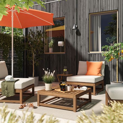 IKEA - NAMMARÖ, garden armchair, light brown, 81 cm