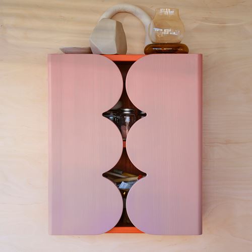 IKEA - OMMJANGE, wall cabinet, pink/orange, 38x45 cm