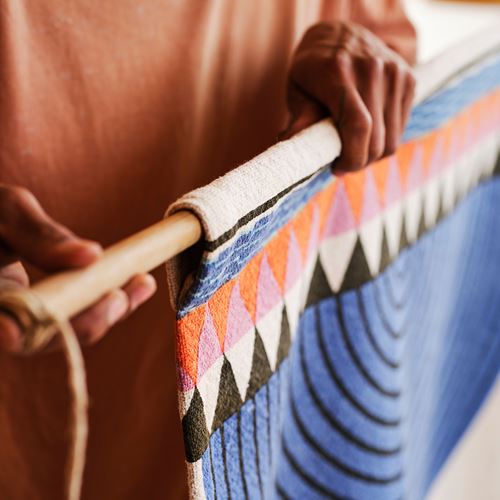 IKEA - OMMJANGE, hanging tapestry, multicolour, 70x105 cm