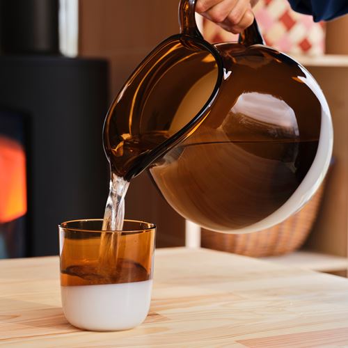 IKEA - OMMJANGE, jug, glass-brown, 2,7 l