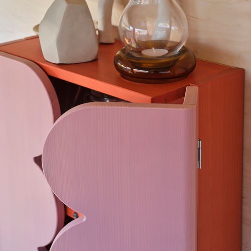 IKEA - OMMJANGE, wall cabinet, pink/orange, 38x45 cm
