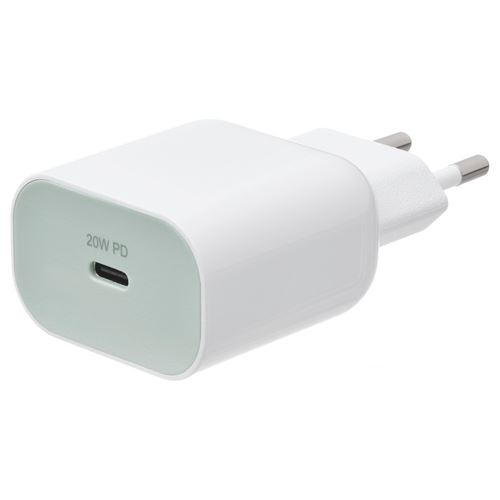 IKEA - SJÖSS, USB-C girişli şarj aleti, beyaz, 9x5x4 cm
