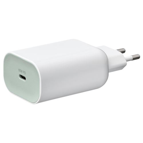 IKEA - SJÖSS, 65W USB-C charger, white, 11 cm