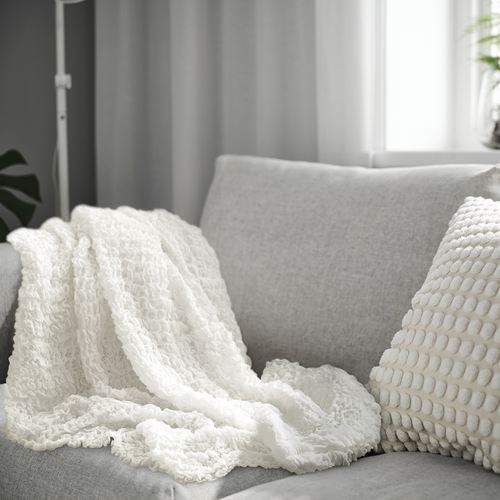 IKEA - OFELIA, throw, white, 130x170 cm