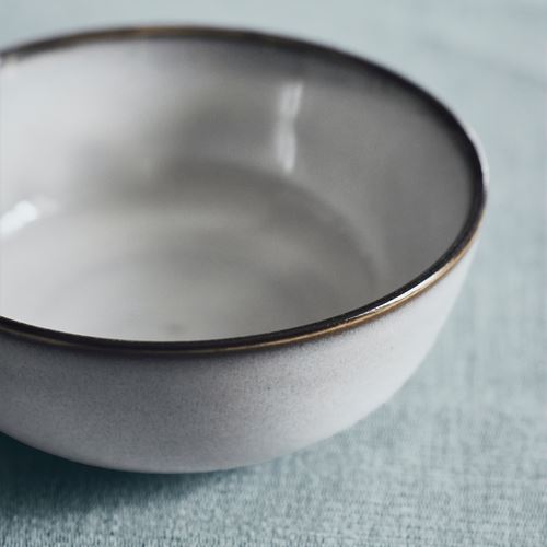 IKEA - GLADELIG, seramik kase, gri, 14 cm