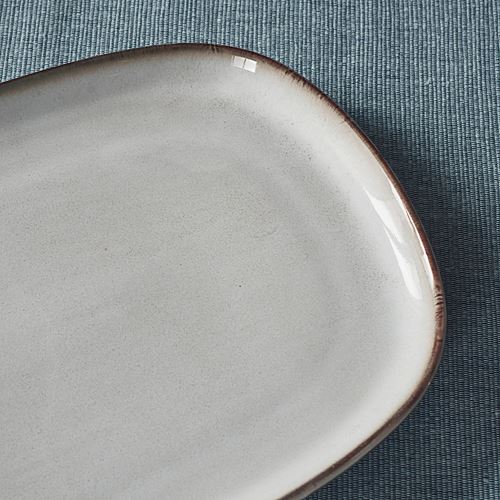 IKEA - GLADELIG, serving plate, grey, 31x19 cm