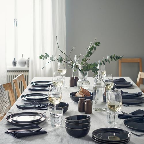 IKEA - GLADELIG, tabak, koyu gri, 25 cm