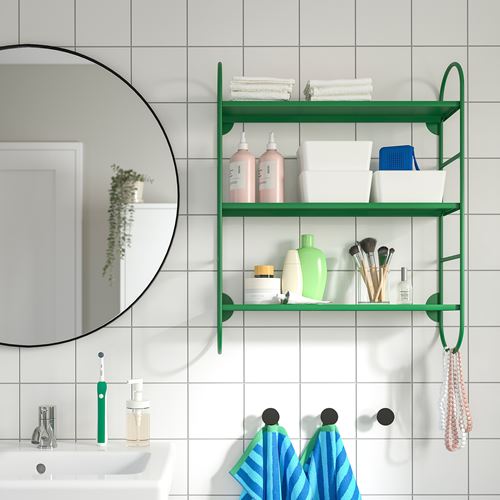 IKEA - FARGSATTARE, wall shelf, green, 60x16x74 cm
