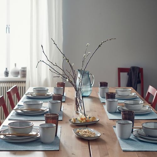 IKEA - GLADELIG, tatlı tabağı, gri, 20 cm
