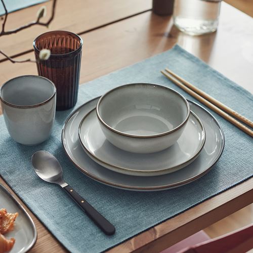IKEA - GLADELIG, tatlı tabağı, gri, 20 cm