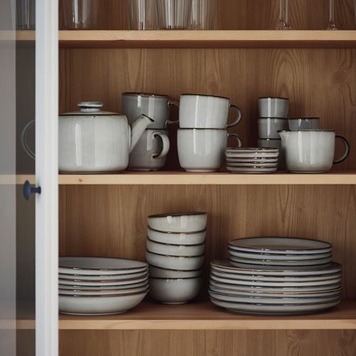 IKEA - GLADELIG, tatlı tabağı, gri, 20 cm
