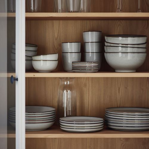 IKEA - GLADELIG, çukur tabak, gri, 21 cm