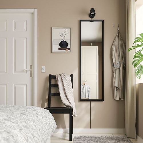 IKEA - NYPONBUSKE, boy aynası, siyah, 40x135 cm