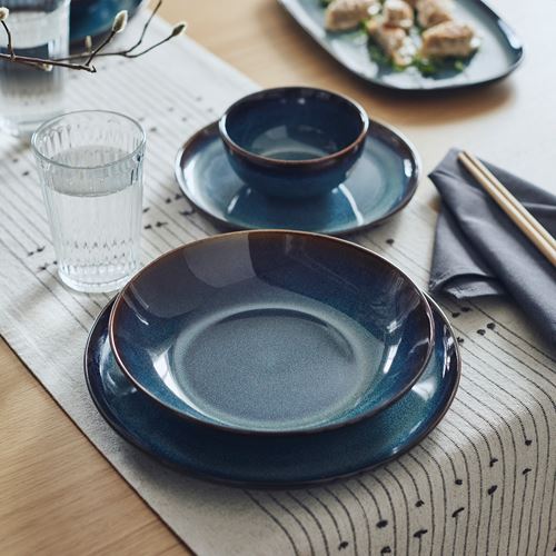 IKEA - GLADELIG, çukur tabak, mavi, 21 cm