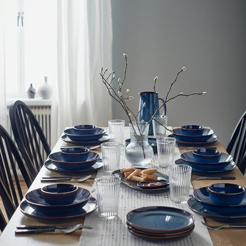 IKEA - GLADELIG, çukur tabak, mavi, 21 cm