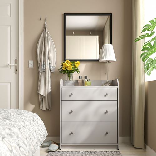 IKEA - NYPONBUSKE, duvar aynası, siyah, 65x65 cm