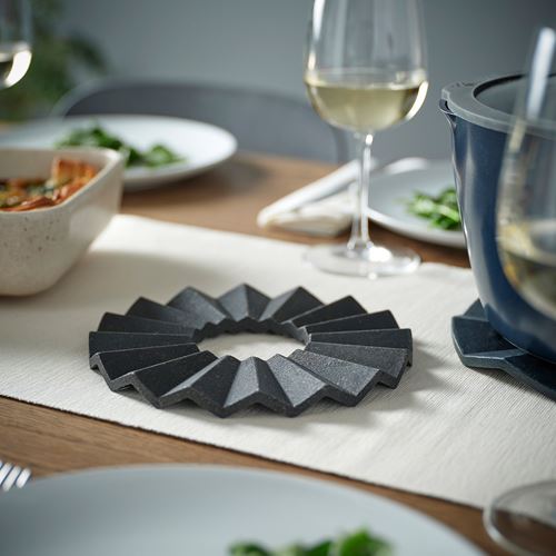 IKEA - ELDSTJART, nihale, siyah-mavi, 19 cm