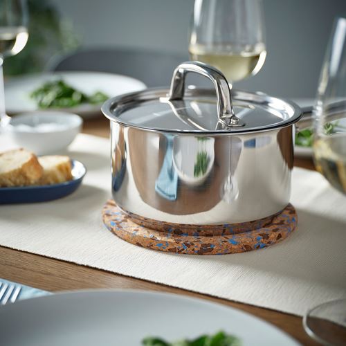 IKEA - HEAT, nihale, mantar desenli-açık mavi, 19 cm