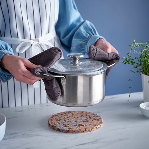 IKEA - HEAT, nihale, mantar desenli-açık mavi, 19 cm