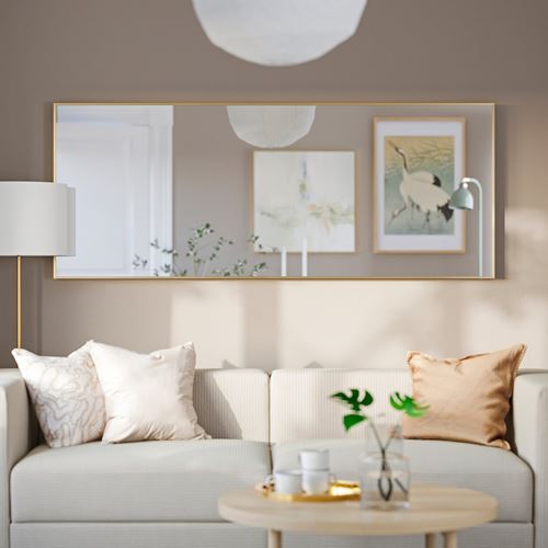 IKEA - HOVET, boy aynası, altın rengi, 78x196 cm