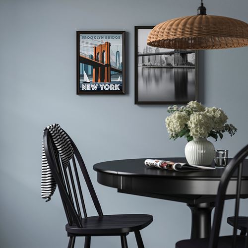 IKEA - KLOTKÖRSBAR, ahşap çerçeve, meşe görünümlü koyu kahve, 30x40 cm