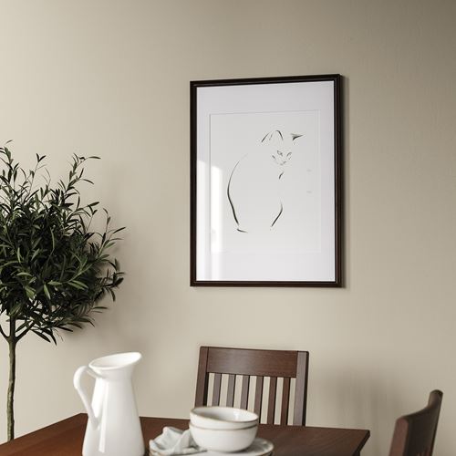 IKEA - KLOTKÖRSBAR, ahşap çerçeve, meşe görünümlü koyu kahve, 50x70 cm