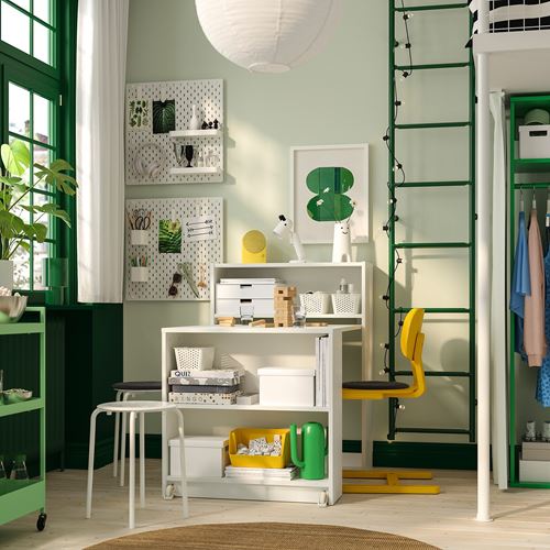 IKEA - BILLY, çalışma masalı kitaplık, beyaz, 80x33/112x106 cm