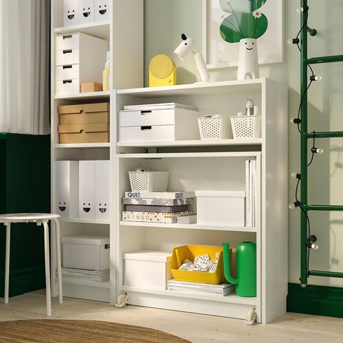 IKEA - BILLY, katlanabilir masalı kitaplık, beyaz, 120x202 cm