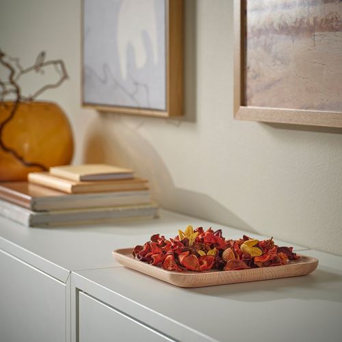 IKEA - BROKFINK, dekoratif kase, kayın, 20x20 cm