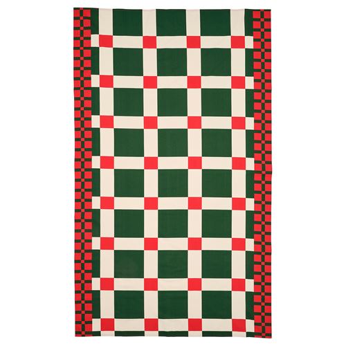 IKEA - VINTERFINT, tablecloth, check pattern red/green, 145x240 cm