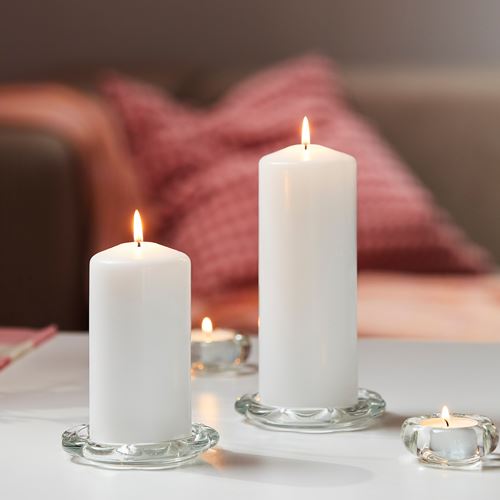 IKEA - BLADFAGEL, tealight mumluk, saydam cam, 3 cm