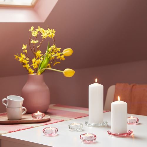 IKEA - BLADFAGEL, mum tabağı, pembe, 11 cm