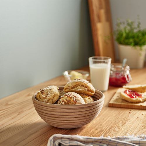 IKEA - BANDSLATTING, bin for bread, rattan, 22 cm