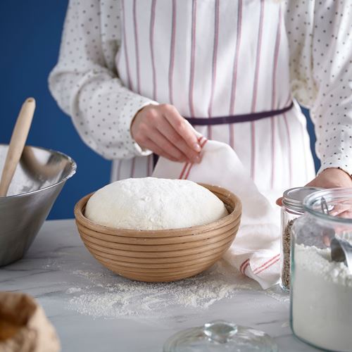 IKEA - BANDSLATTING, bin for bread, rattan, 22 cm