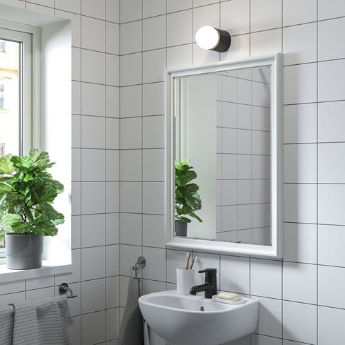 IKEA - PINGSTSYREN, duvar aynası, beyaz, 60x80 cm