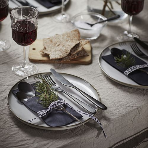 IKEA - MOTTAGA, paper napkin, black, 38x38 cm