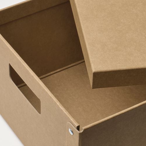 IKEA - GARDESGARD, kapaklı kutu, natürel, 25x35x16 cm