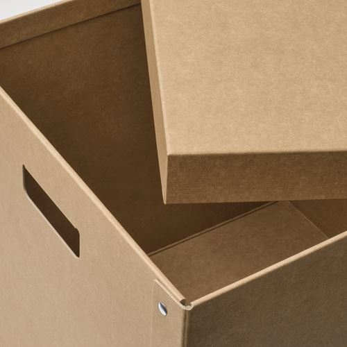 IKEA - GARDESGARD, kapaklı kutu, natürel, 32x35x31 cm