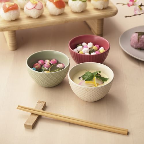 IKEA - KEJSERLIG, ceramic bowl set, multicolour, 10 cm