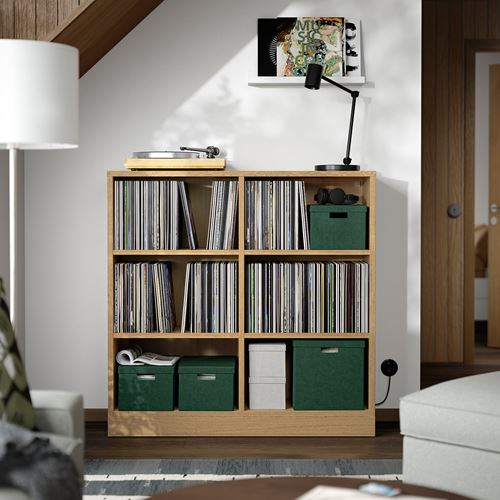 IKEA - GJATTA, kapaklı kutu, kadife koyu yeşil, 25x35x20 cm