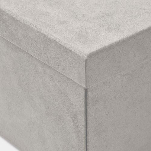 IKEA - GJATTA, box with lid, light grey, 18x25x15 cm