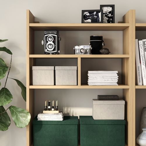 IKEA - GJATTA, box with lid, light grey, 18x25x15 cm