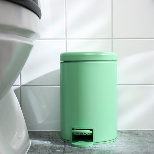 IKEA - GANSJÖN, waste bin, light green, 3 l