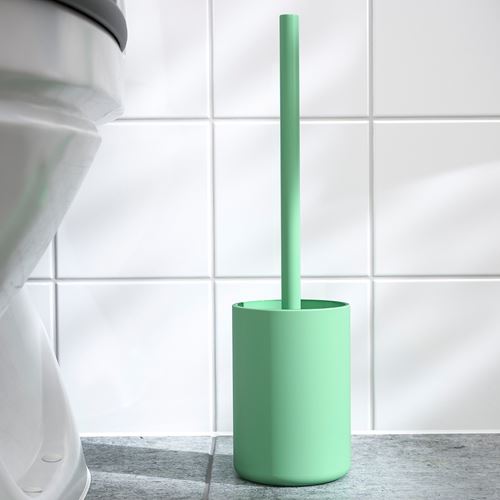 IKEA - GANSJÖN, toilet brush, light green, 38 cm