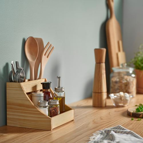 IKEA - CHOKLADHAJ, taşınabilir düzenleyici, ahşap, 20x18x16 cm