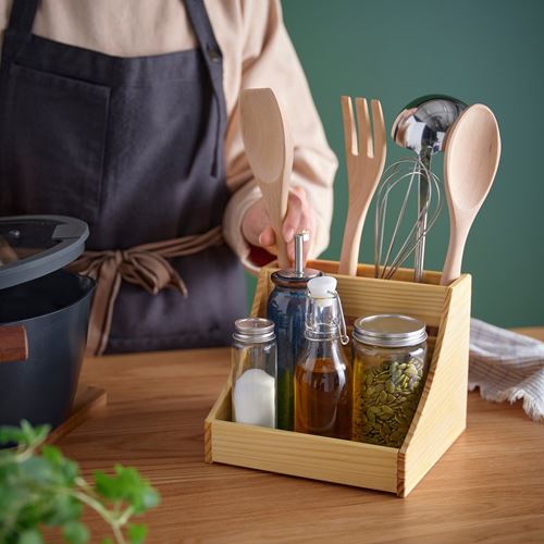 IKEA - CHOKLADHAJ, taşınabilir düzenleyici, ahşap, 20x18x16 cm