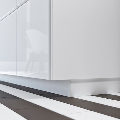 IKEA - FÖRBATTRA, süpürgelik, parlak cila beyaz, 220x8 cm