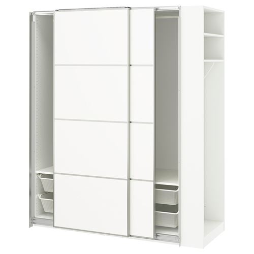 IKEA - PAX/MEHAMN, PAX sliding door wardrobe, white, 170x66x201 cm